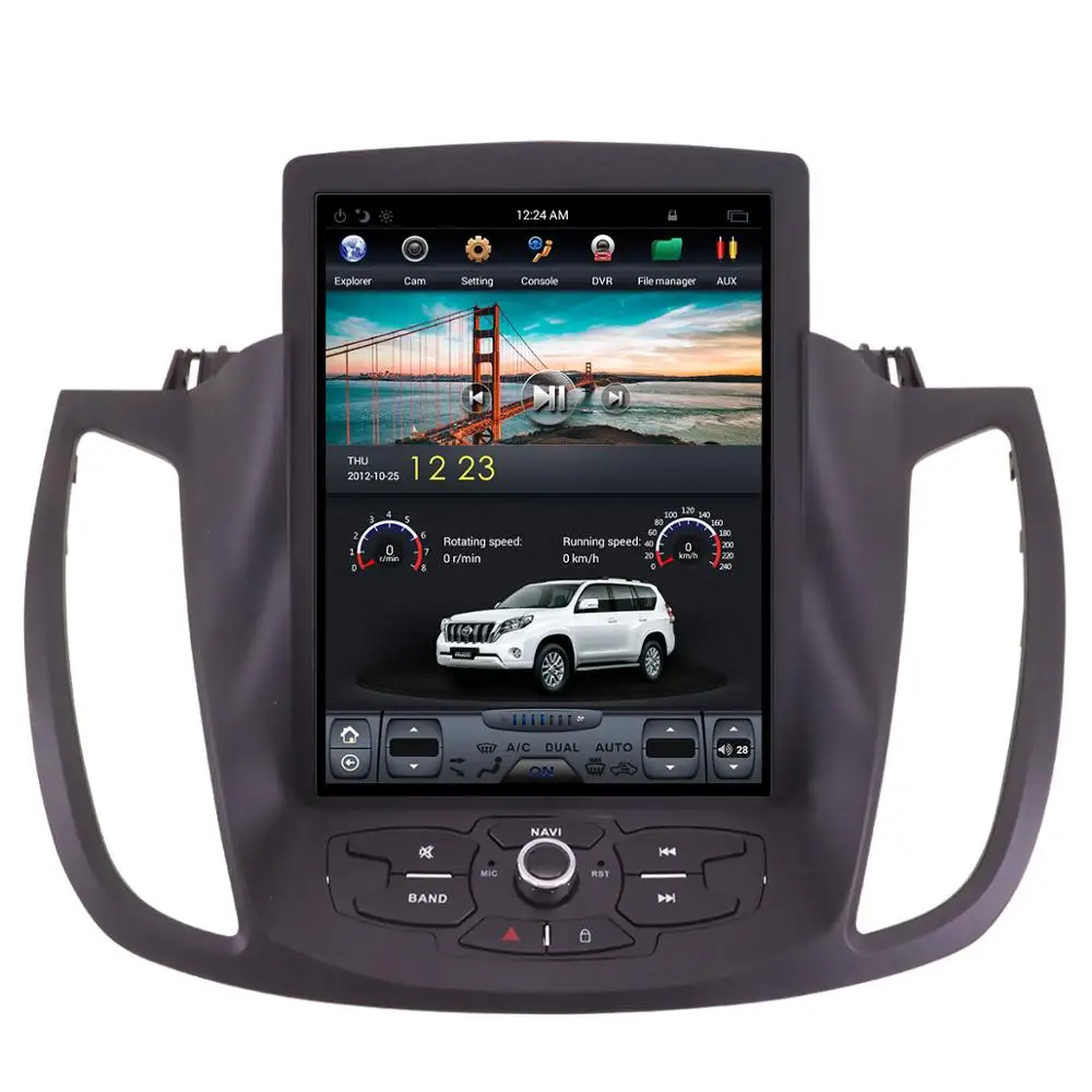 Android 8 Tesla стиль автомобиля нет DVD плеер gps навигация для Ford Kuga 2013 + Авто Стерео