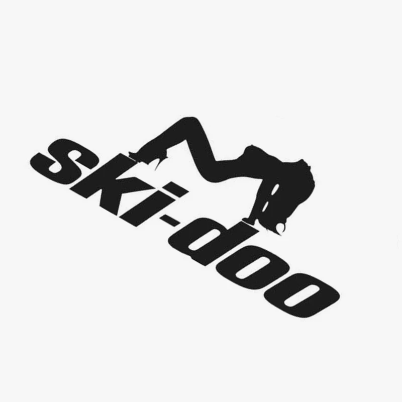 17.8CM*7.8CM Skidoo Decals Quad Plow Snowmobie Trailer Sticker Car Styling Decoration Black Sliver GS3401 | Автомобили и