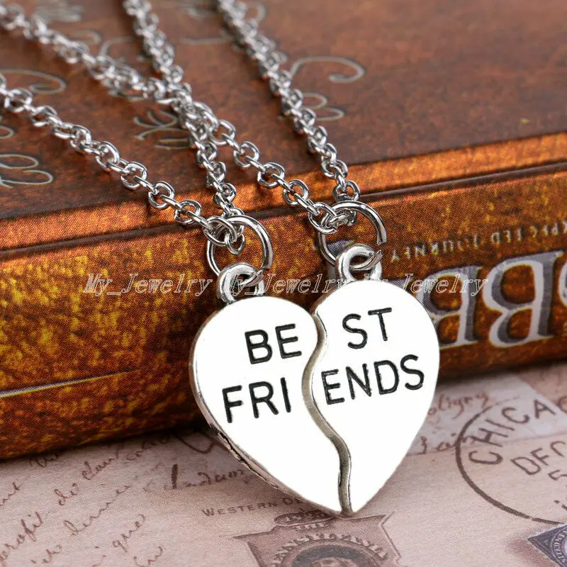 2 шт Лучшие Друзья Навсегда Кулон Ожерелье Женщины Мужчины BFF дружба Головоломка