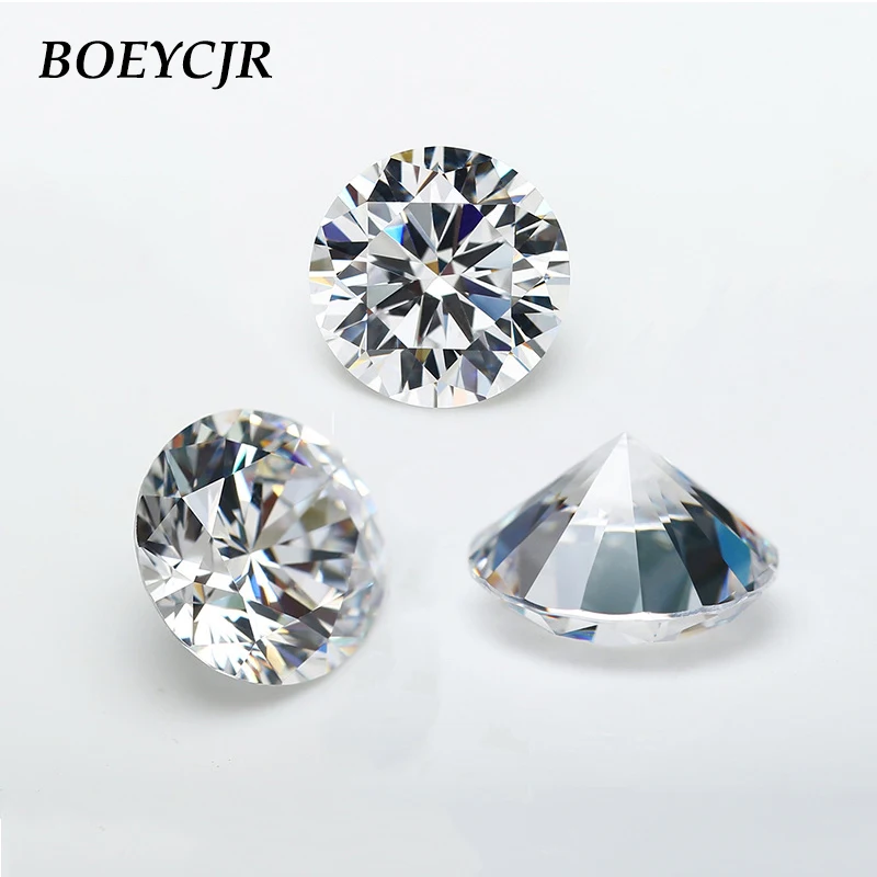 

BOEYCJR 1.5ct 7.5mm F Color Round Brilliant Cut Moissanite Loose Stone VVS1 Excellent Cut Jewelry Making Stone Engagement Ring