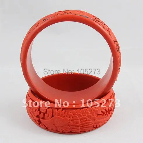 Оптовая продажа красивый красный цвет Резные Лаки браслет Рождественские