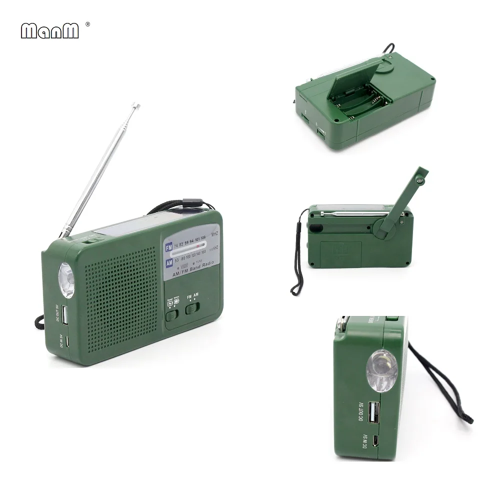 Радио fm фонарик высокой яркий USB зарядки/сухой Батарея/солнечный