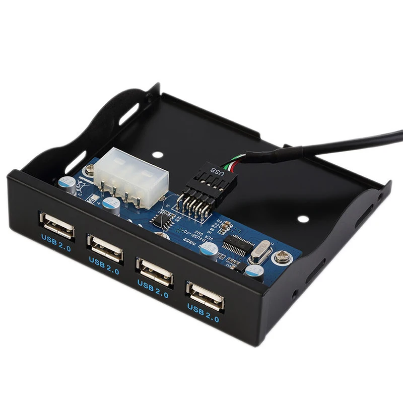 Высокое качество Передняя панель 4 порта USB Hub 2 0 адаптер расширения портативный