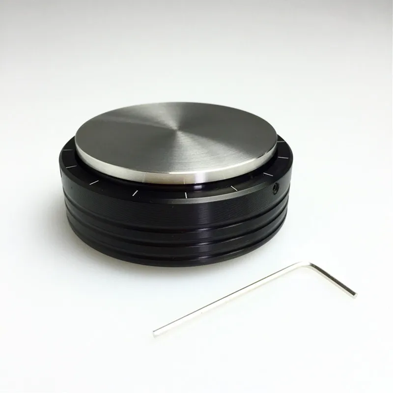 58mm Black YF-628 58 мм кофе трамбовщик из нержавеющей стали Регулируемые трамбовщики эспрессо Смарт трамбовщик бариста инструменты силиконовый трамбовочный коврик основание угловой коврик - Цвет: 58mm Black YF-628