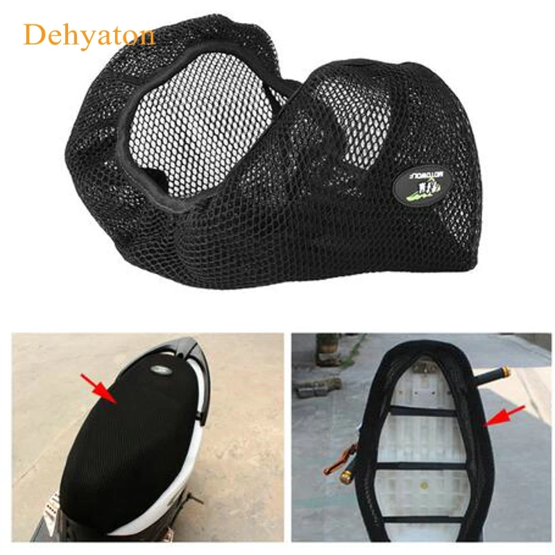 

3D Motorcycle Seat Cover Scooter Electricmobike Breathable Mesh Net Cushion Protector Sun Pad Heat Insulation Cushion Cover New