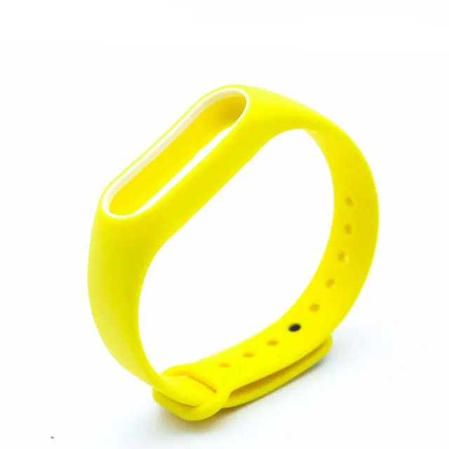 YellowWhite Браслет для xiaomi mi band 2 ремешок силиконовый ремешок mi band 2 браслет напульсники ремешок на запястье для xiaomi mi Band 2 - Цвет: YellowWhite