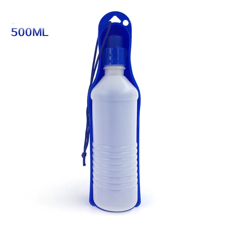 500ml Собачья Питьевая бутылка 250/500 мл Портативная складная бутылка для домашних животных дорожная бутылка для воды для собак безопасная пластиковая бутылка HF83025 - Цвет: 500ml