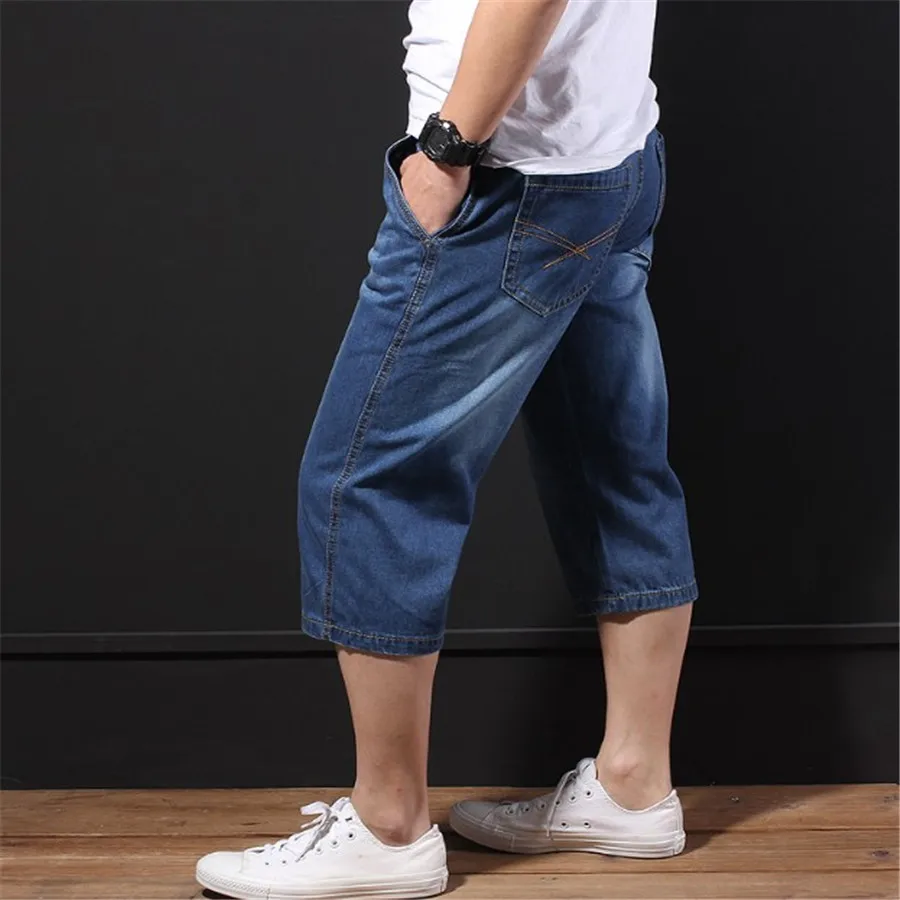 Новинка 2021 весна лето мужские Модные джинсы Короткие повседневные свободные