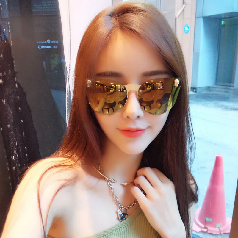 Модные женские готические очки в металлической оправе с черепом солнцезащитные