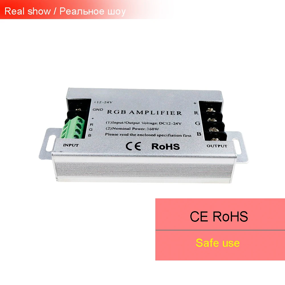 

Led RGB Strip Signal Amplifier DC12-24V 360W 30A for For 5050 3528 RGB LED Strip light Aluminum Long lifespans Fast Ship UR
