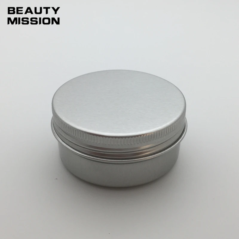 (100pcs/lot)50g Empty Aluminum Cosmetic Jar Container 50ml Screw Cap Makeup Container Case Tea Box