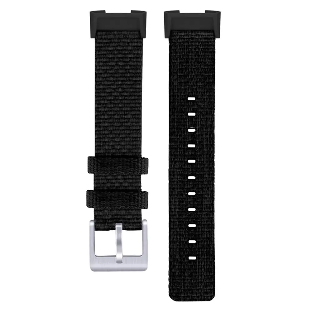 Цветной ремешок для Fitbit Charge 3, умный Браслет, сменный ремешок для часов, холщовая нейлоновая мягкая удобная Пряжка из нержавеющей стали