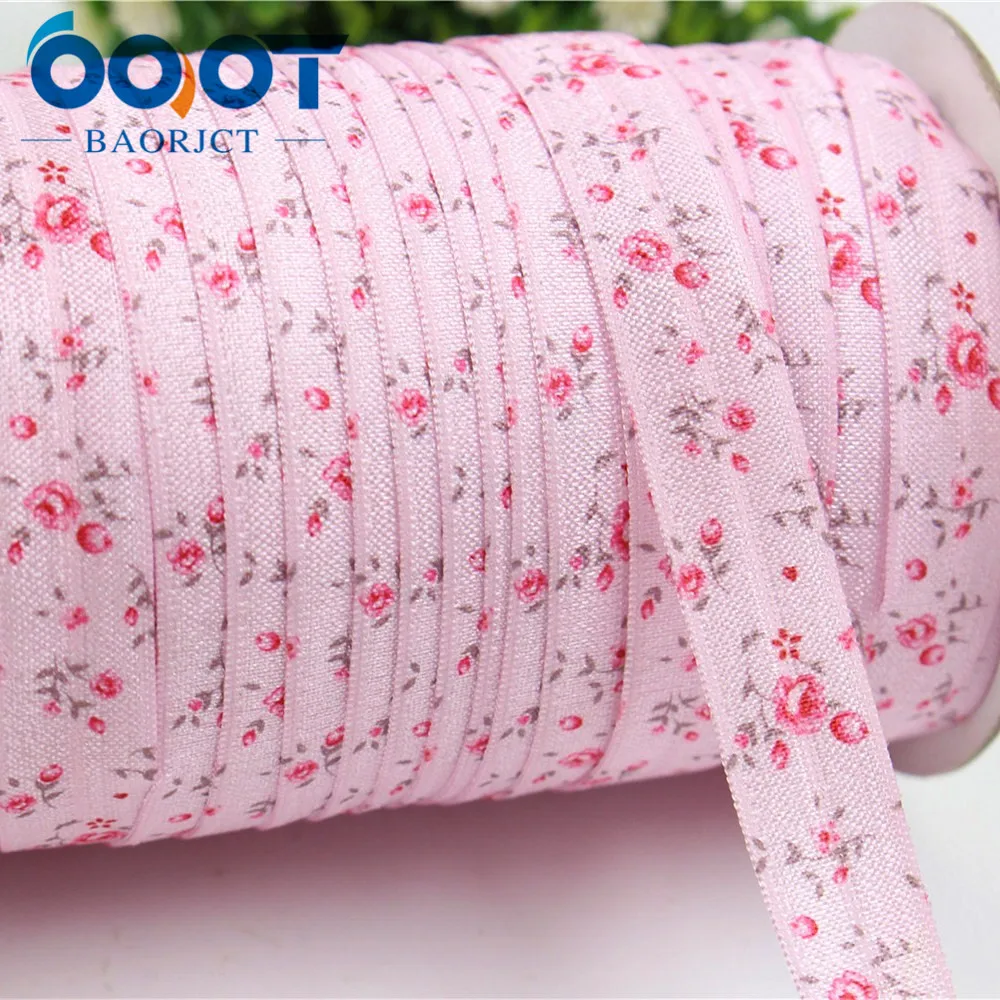 OOOT BAORJCT 1752629 16 мм эластичная лента с цветами 10yds DIY аксессуары для головного убора