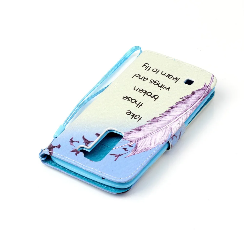 Принять Эти Сломанные Крылья Pattern Кожа Флип Кошелек Подставка Чехол Аргументы За
