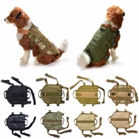 tactical military k9 molle service dog harness german shepherd vest camo khaki black dog tactical equipment clothes