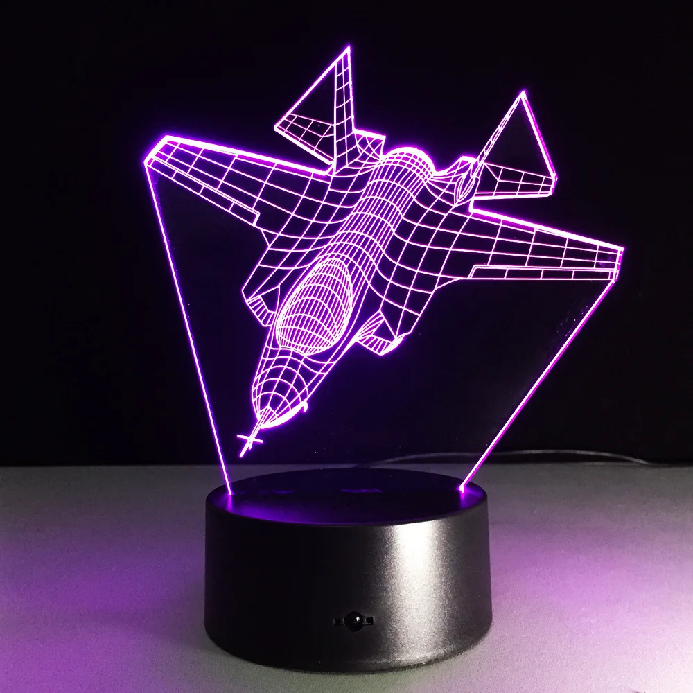 7 Цвет изменение истребитель ночной Светильник Коллекционная Чаризард 3D