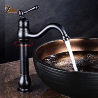 Antique Copper Bathroom Faucets Basin Faucets Brass Oil Rubbed Bronze Black Faucet Bathroom Hand Shower Hot Cold Mxier Water Tap