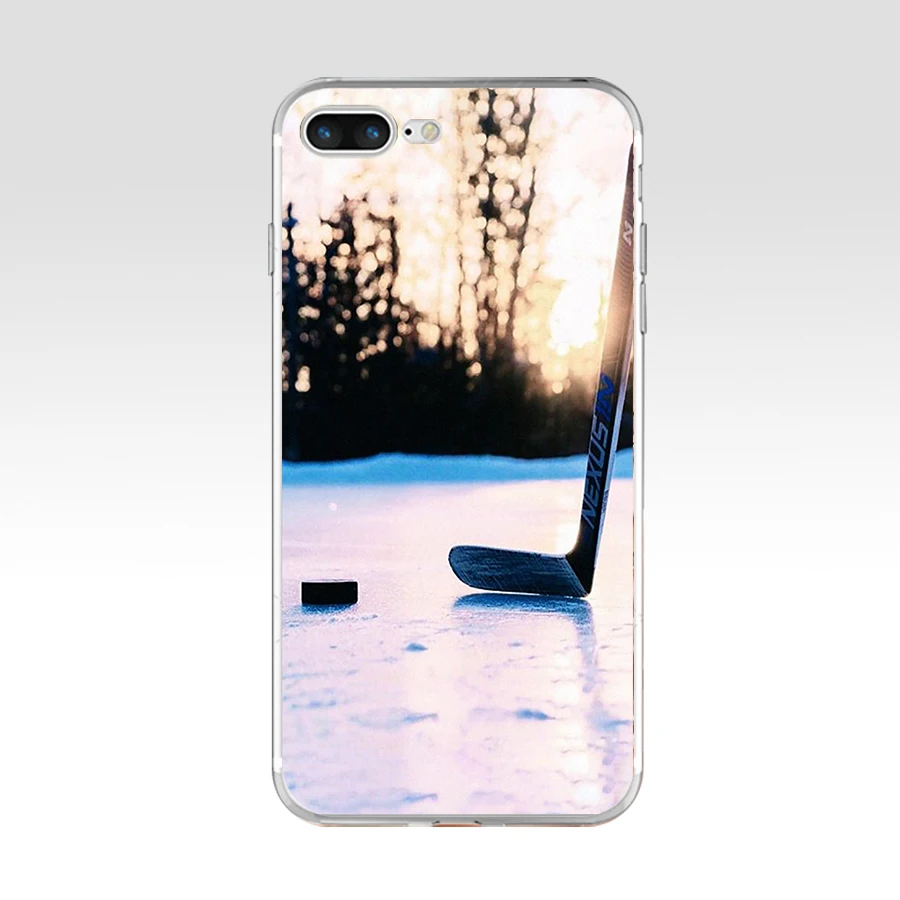 160WE I love ICE Hockey Мягкий ТПУ силиконовый чехол для Apple iPhone 6 6s 7 8 plus чехол