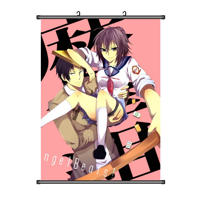 Аниме Ангел биты! Накамура Юри & Tachibana Kanade Hinata hidki shiina домашний декор Стена Свиток