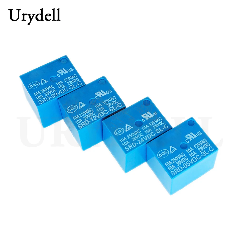 Реле мощности PCB типа SRD-12VDC-SL-C SRD-24VDC-SL-C SRD-48VDC-SL-C оригинальные 5Pin 12V 24V 48V DC, набор из 5 шт.
