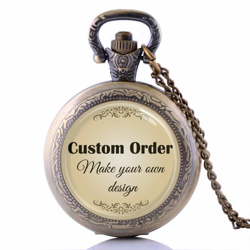Custom order. Make your own special necklace with photo. Personalized Photo Pocket Watch Necklace |