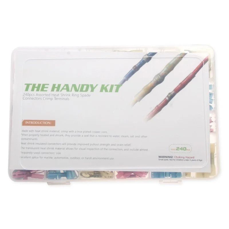 Новый 240 шт./кор. термоусадочные стыковые соединители обжимные изолированные для