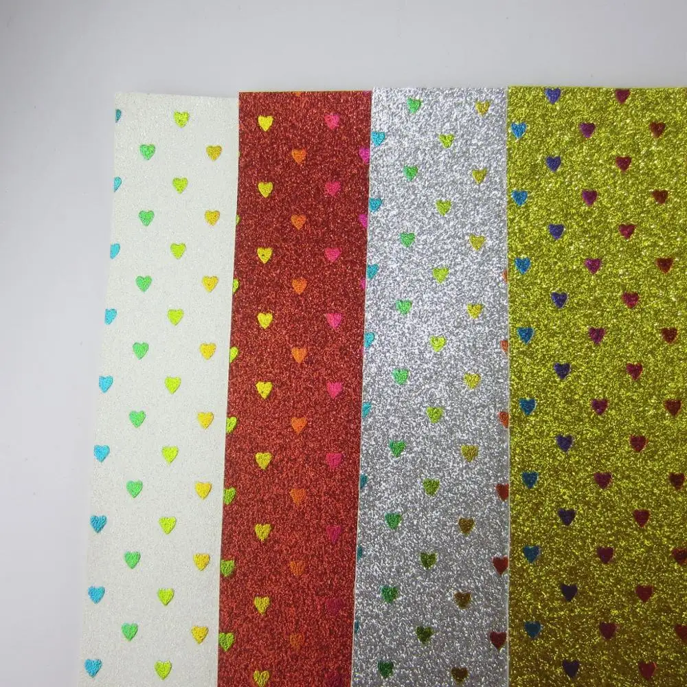 Chunky Glitter Fabric Leather For Shoes DIY Bows A4 Sheet 8"x11.8" 1piece DG005