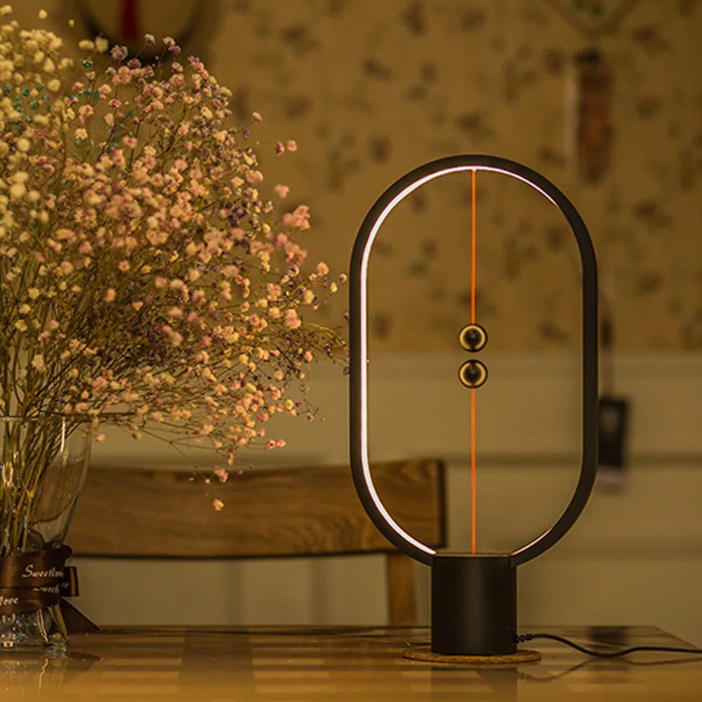 Креативный Heng Balance Lamp светодиодный Ночной светильник с питанием от USB Интеллектуальный Магнитный полувоздушный настольный ночник Новинка светильник подарок для дома