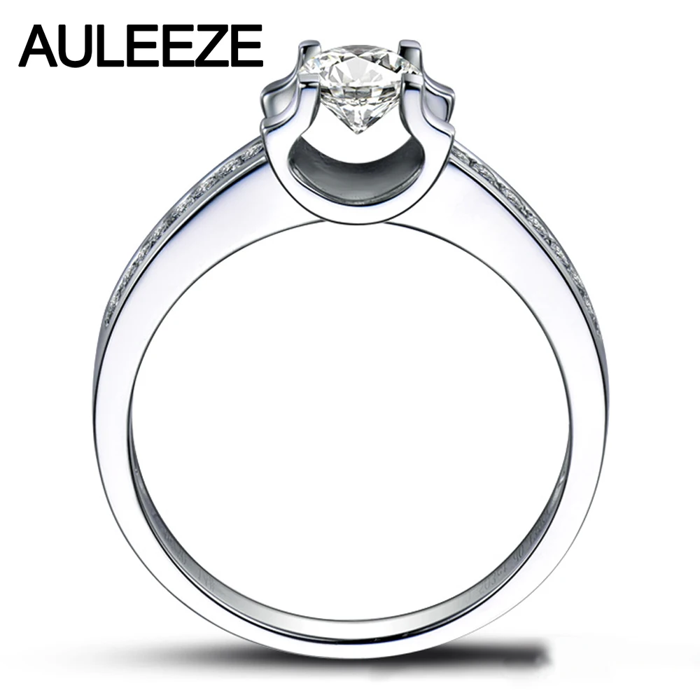 Классическое Обручальное кольцо с муассанитом 585 карат круглые лабораторные