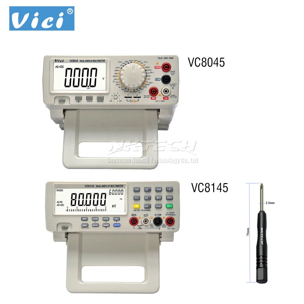 Vici Цифровой мультиметр VC8145 скамейка вольтметр PC DMM 80000 цифра Кепки B0255|multimeter