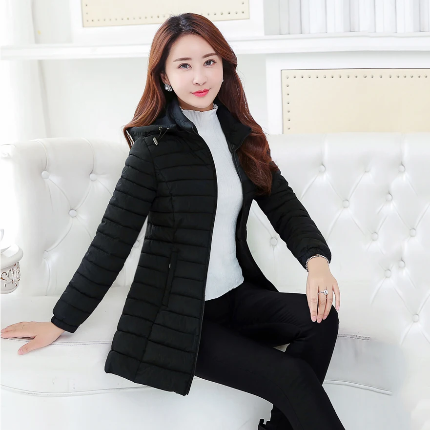 2018 осенне-зимняя легкая пуховая хлопковая куртка женская тонкая верхняя одежда с