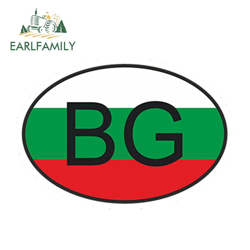 EARLFAMILY 13 см x 9 1 автостайлинг Bg Болгария страна код Овальный с флагом Автомобильная