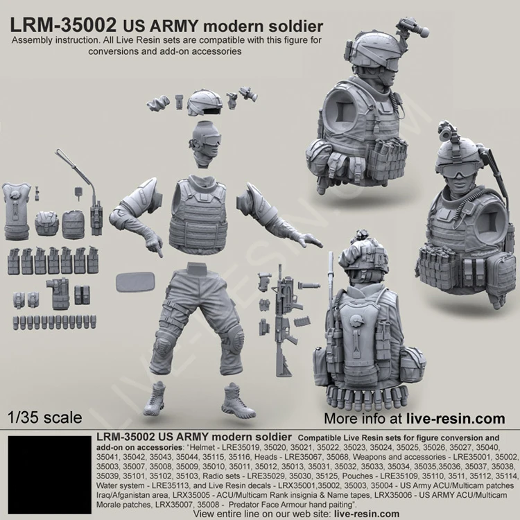 1/35 современный солдат армии США #2 полимерная модель фигура солдата GK разобранный