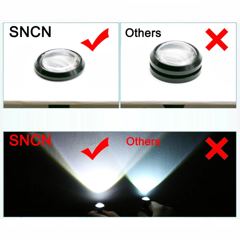 SNCN 1 шт., светодиодный светильник в виде Орлиного глаза для автомобиля, дневные ходовые огни, DRL для мотоцикла, автостоянка, singal Lapms, 12 В, 24 В, 18 мм, 23 мм