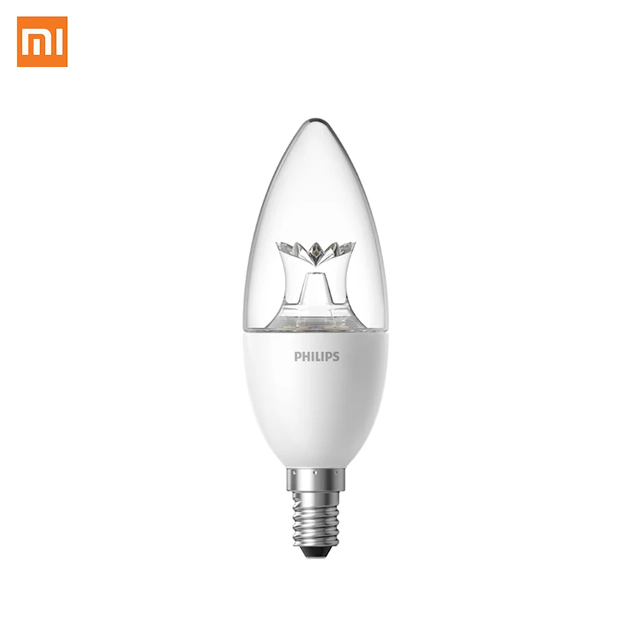 Умная Светодиодная лампа Xiaomi в форме свечи E14 3 5 Вт 3000-5700 K 220-240 В 50/60 Гц Wifi пульт