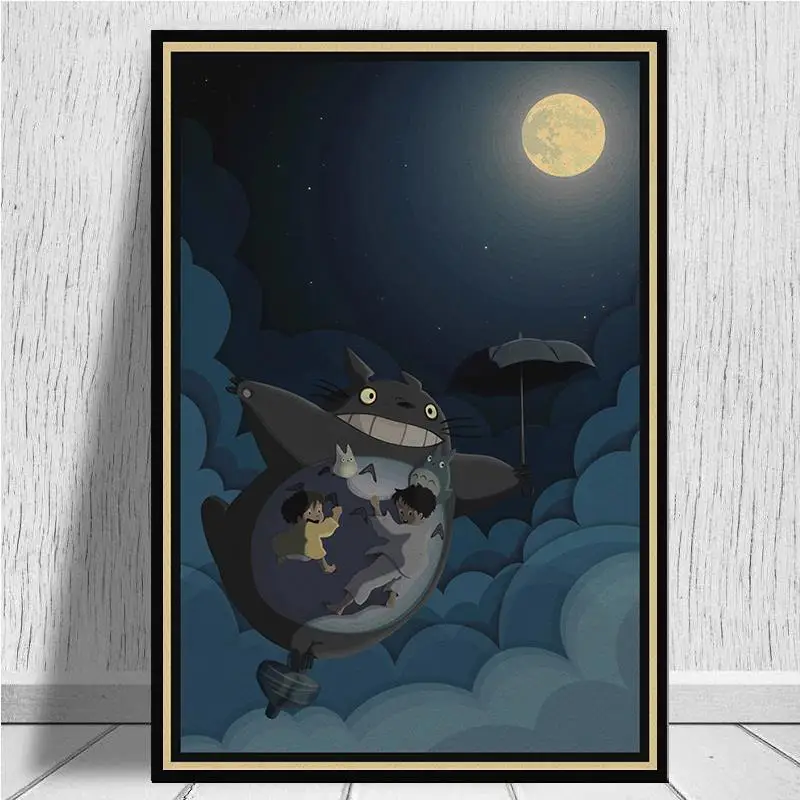 Хаяо Миядзаки мультфильм Tonari no Totoro ретро крафт-бумага плакат ВИНТАЖНЫЙ ПЛАКАТ украшение комнаты