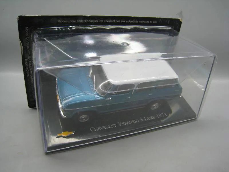 IXO 1/43 масштабная модель автомобиля игрушки CHEVROLET VERANEIO S Люкс 1971 литая под давлением металлическая модель автомобиля игрушка для коллекции, подарка, украшения - Цвет: Синий