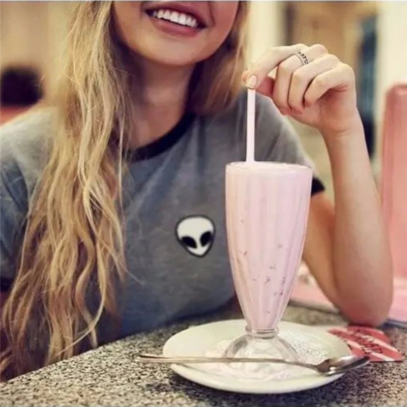 Новинка 2017 повседневная Летняя женская футболка с круглым вырезом и принтом