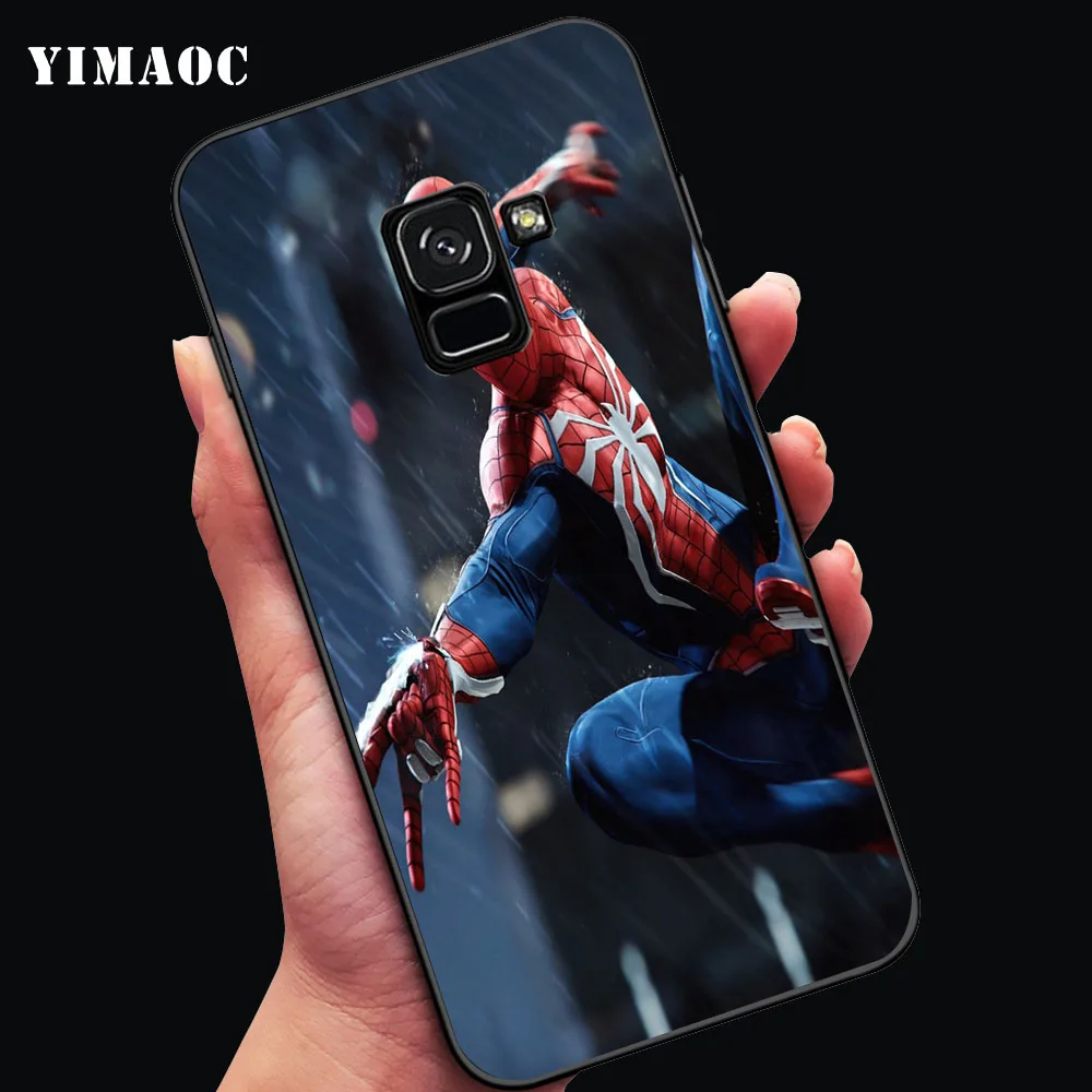 YIMAOC spiderman Soft Case for Samsung Galaxy A3 A5 A6 A7 A8 A9 Plus Note 8 9 A10 A30 A40 A50 A70 |