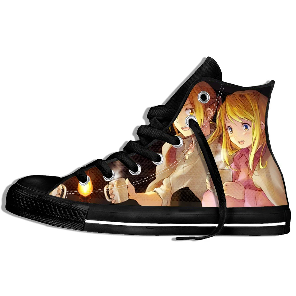 Full metal Fullmetal Alchemist Steel Edward Alphonse Shoes Cosplay Casual Men's Japanese Anime Man Women Sneakers | Обувь