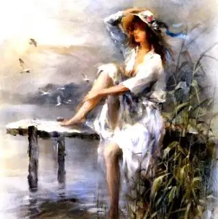 

Waterside - Counted Cross Stitch Kits - Handmade Needlework for Embroidery 14 ct Cross Stitch Sets DMC Color 8