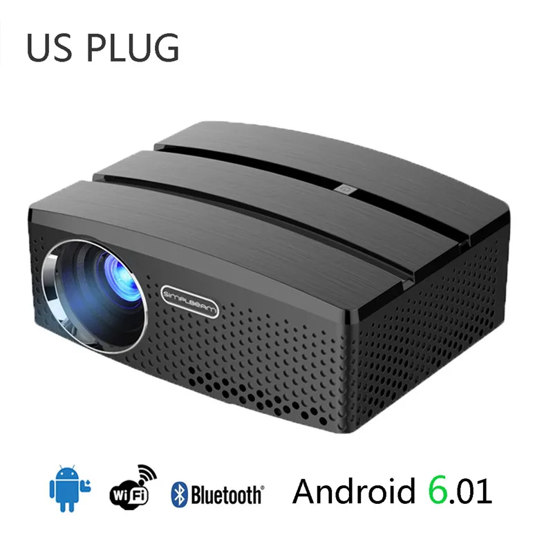 GP80UP US PLUG GP80/GP80UP проектор HD светодиодный мини USB HDMI портативный проектор для домашнего кинотеатра 1080P кинопроектор(опционально Android 6,0 wifi - Цвет: GP80UP US PLUG
