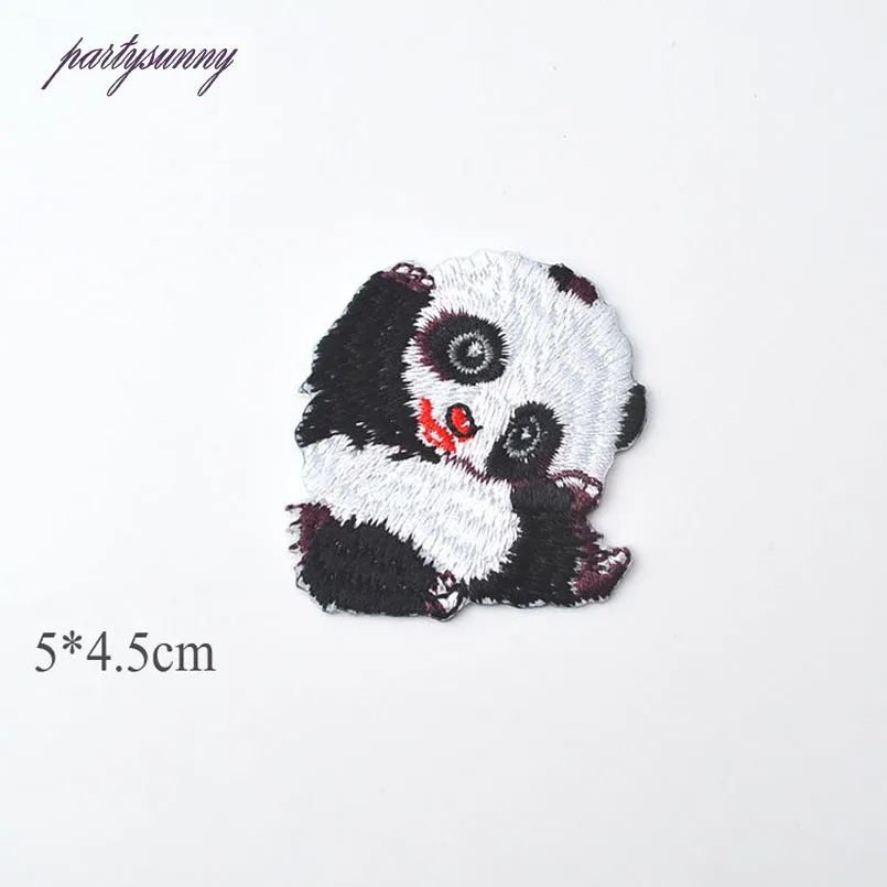 PF Animal Panda Patch Cartoon Embroidered Patches For Clothing Stripes for Clothes Kids Dress Badge Applique Applications TB179 | Дом и сад
