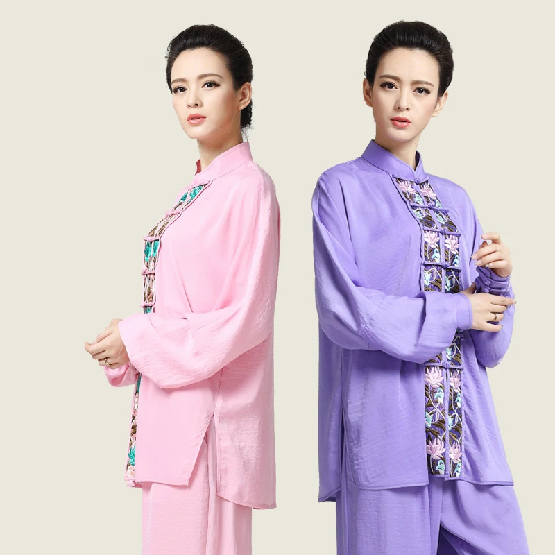 

New Embroidery Tai Chi Clothes Taiji Costume Woman Kung Fu Performance Clothing Wushu Clothing Martial Art Uniform