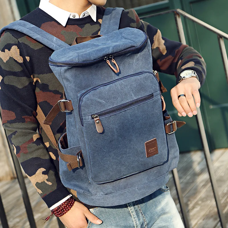 Мужской и женский рюкзак школьная сумка дорожный винтажный холщовый для мужчин