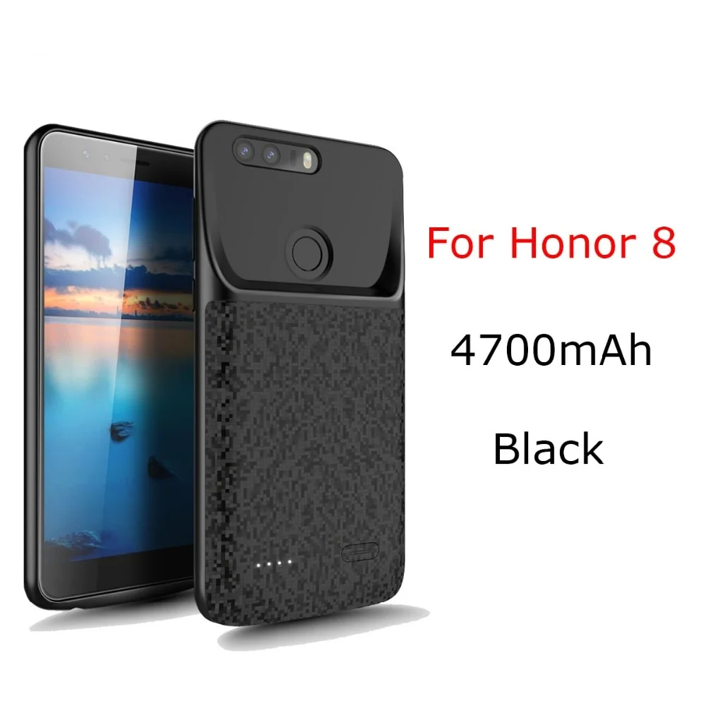 4700 мАч чехол для аккумулятора для Honor 8 9 10 внешний зарядный чехол для huawei P20 Lite/Nova 3e черный тонкий внешний аккумулятор
