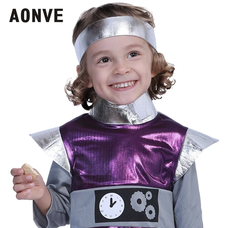 Детская одежда для Хэллоуина Aonve костюм робота косплея и представлений детский