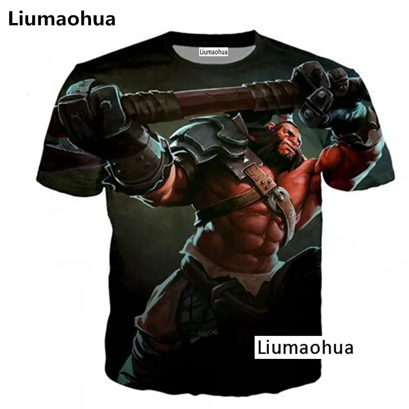 Liu Maohua's latest fashion men's women's T-shirt brand shirt summer Harajuku 3D printing competition Dota 2 0005 | Мужская