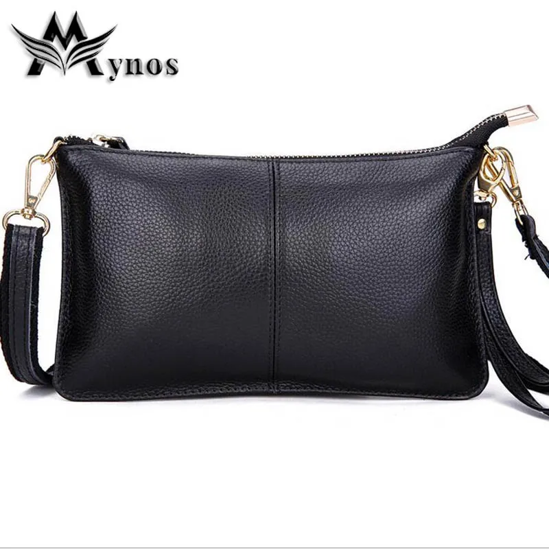 Mynos Модные Натуральная кожа вечерние Crossbody сумка для женщин Сумка Lady Женский