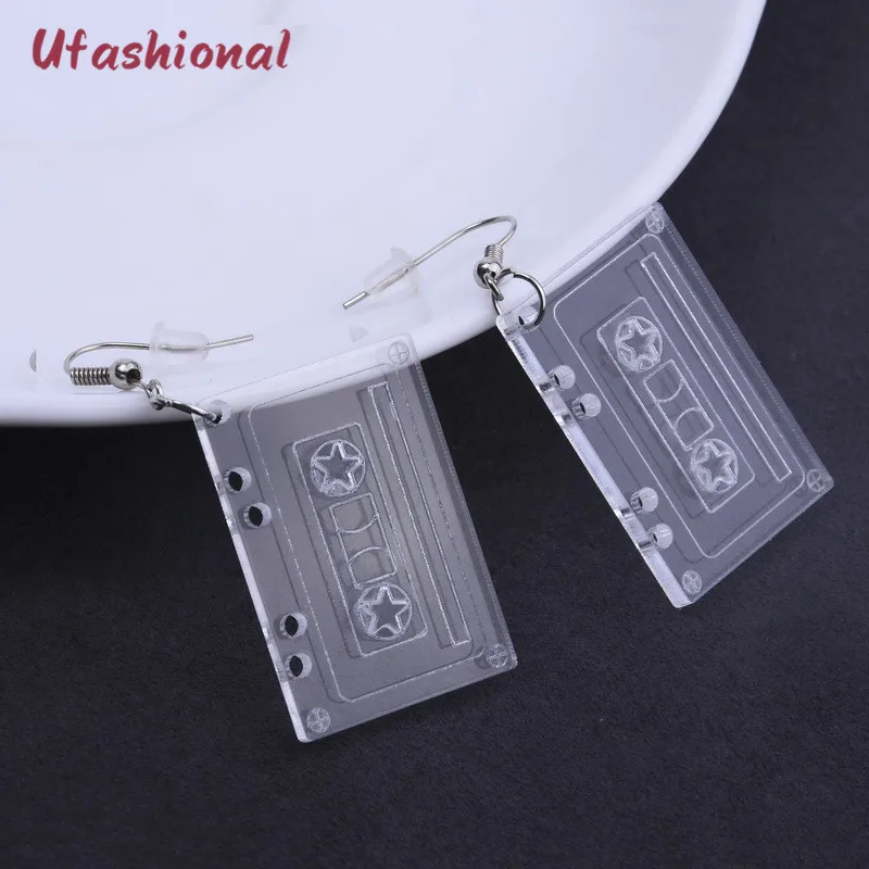 Ufashion aretes de mujer Модные Акриловые Магнитные Ленты, бахрома, африканские висячие серьги, женские массивные украшения